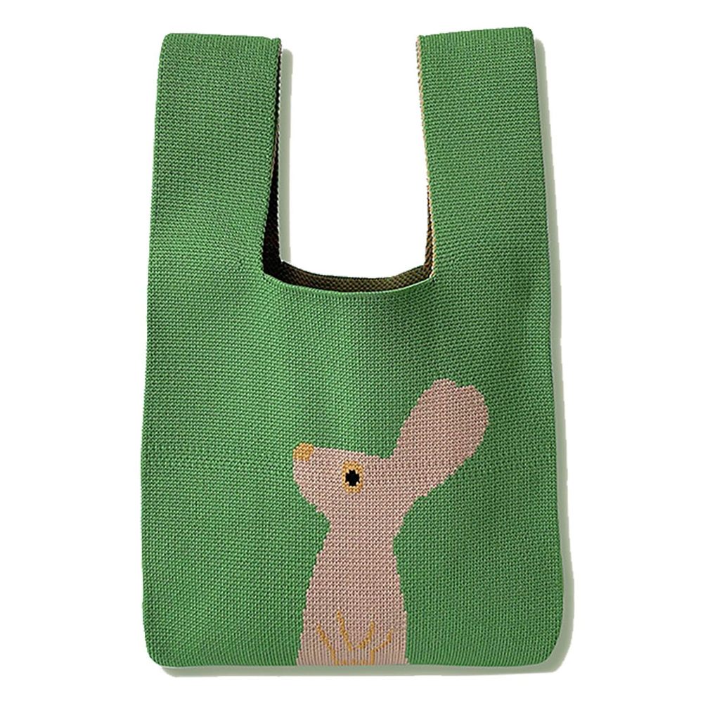 Wrist Handbag Aesthetic Crochet Knit Tote Bag Wristlet Handbag c: